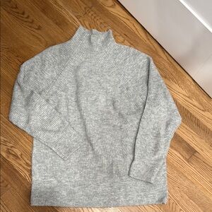 Topshop Gray Cowl Neck Sweater Cozy Knit